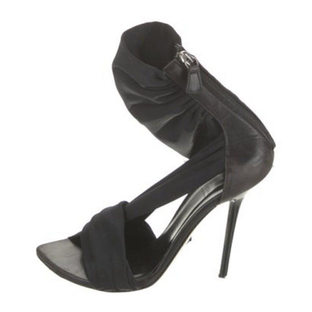 Versace Authentic Genuine Leather Solid Black Hig… - image 2